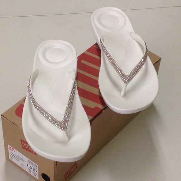 fitflop iqushion sparkle white